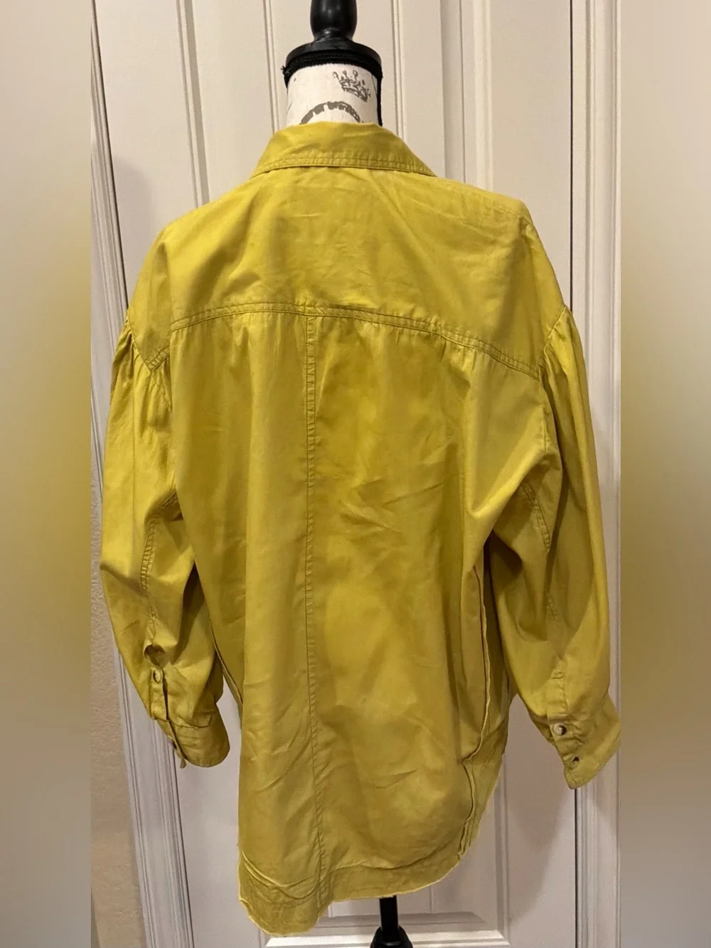 Free People We The Free  Happy Hour Fennel Seed Oversize Button-Up Shirt